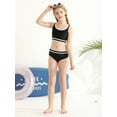 thumbnail image 5 of Usaibhir Girls Swimsuit Solid Swimwear Kids 2 Piece Bathing Suits Bikini Set Teen Girls 8-13 Years, 5 of 8