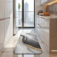 thumbnail image 4 of Gray White Marble Gold Wave Pattern Kitchen Rug Mat,Kitchen Runner Rugs Non Skid Washable,Decorative Kitchen Floor Mats for Kitchen,Sink,Laundry,17"x47.2", 4 of 7