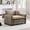 Tan, variant on YWEN 46" Oversized Corduroy Modular Sectional Single Sofa with High-Density Foam Cushions, Removable Armrests, Upholstered Retro 1-Seater Lounge Accent Chair with 1 Pillow, for Living Room