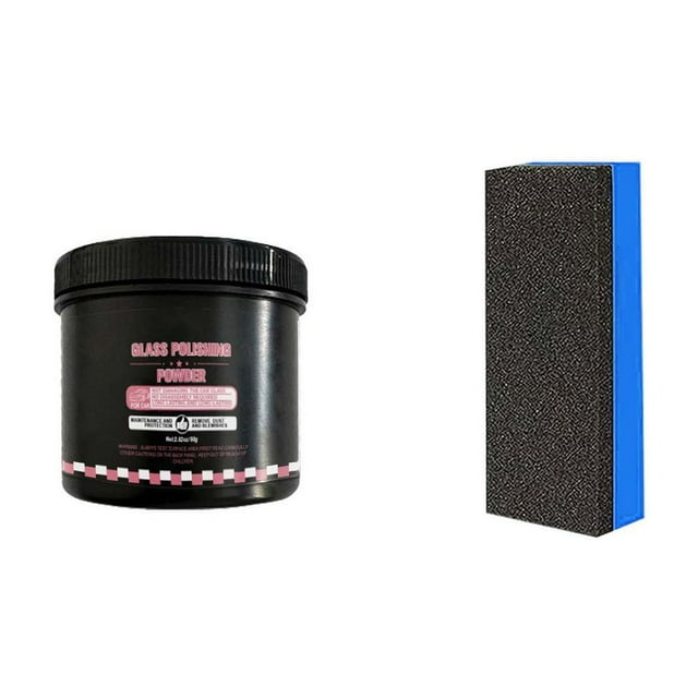 Automotive Polishing Cleaning Powder With Sponge Applicator For Headlight Restoration And Paint Surface Cleaning Effective Oxidation Removal Formula
