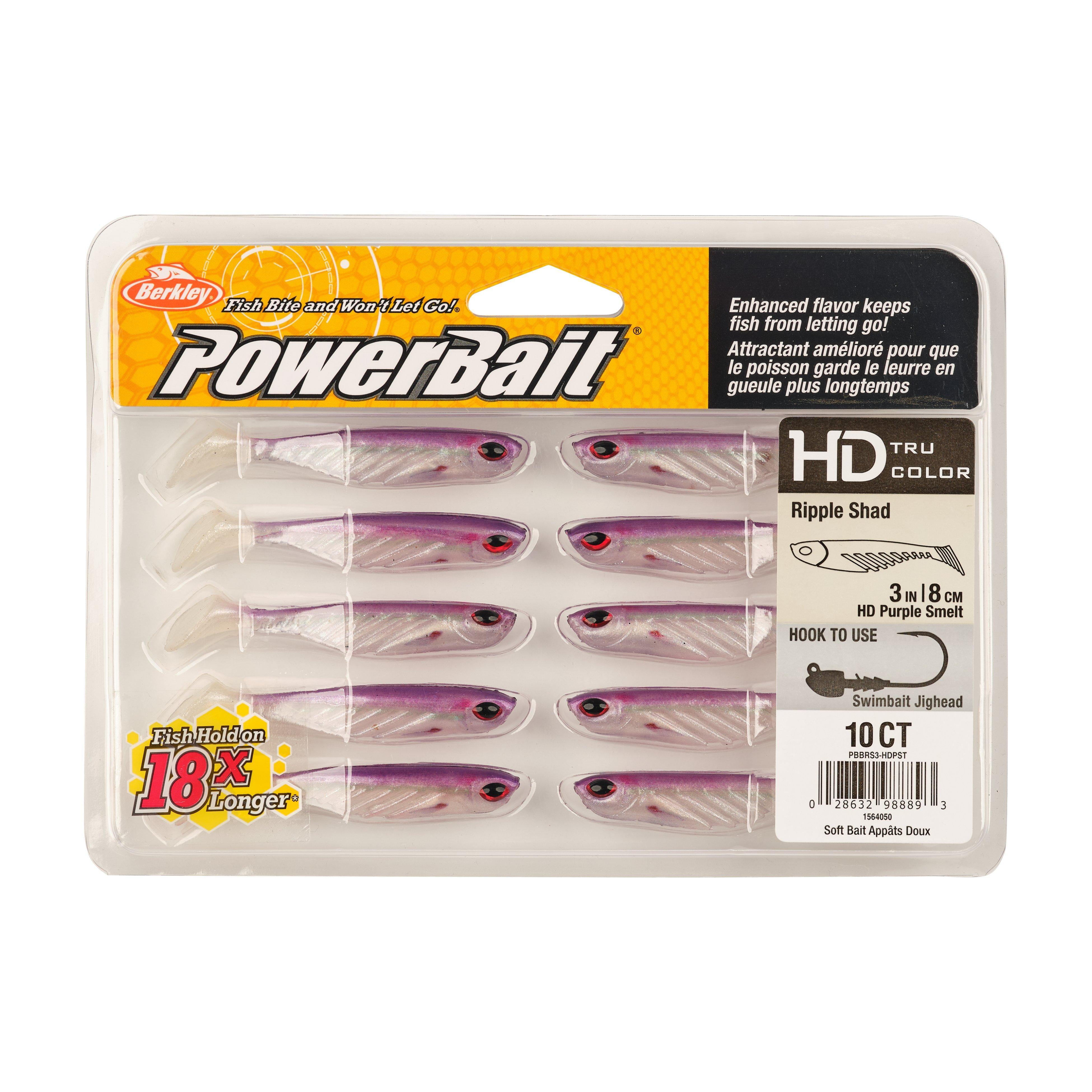 Berkley PowerBait Ripple Shad Fishing Bait, Smelt, 5in | 13cm