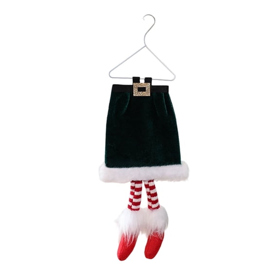 Christmas Elf_L-egs for Christmas Decorations, Christmas Elf Stuffed_L-egs Christmas Tree Decoration Decorative Hanging Ornaments Xmas Holiday Indoor Outdoor Home Decor(Dark Green)