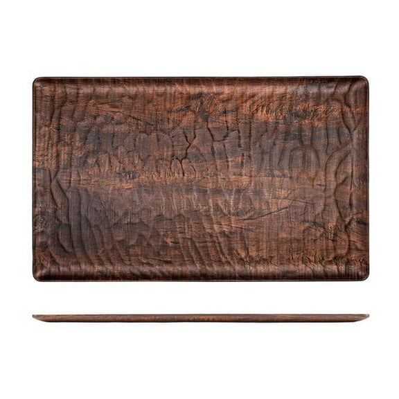 Turgla Composite 10.5" x 6.5" Rectangular Brown Composite Plate (Set of 2)