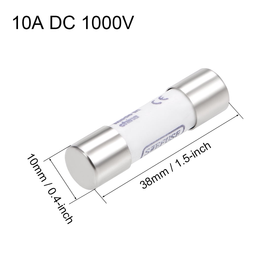 1000VDC FUSE SOLAR 10A 10mm x 38mm 4PCS 