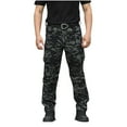 thumbnail image 7 of Xysaqa Men's Big & Tall Camouflage Tacticals Pants, Men Cotton Travel Hiking Pants Elastic Waistband Outdoor Military Cargo Work Pants Trousers with Multi Pockets 2X 3X 4X Clearance (No Belt), 7 of 7