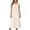 A Khaki, variant on Vacation Party Dress Sleeveless Travel Vacation Sundress Ladies' Casual Lace Neck Nightgown Solid Color Dress Black L