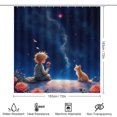 thumbnail image 2 of Boy And Fox Under Stars Shower Curtain Bathroom Sets Toilet Lid Rug, Bath Mat And Contour Mat, Shower Curtain 4Pcs, 2 of 8