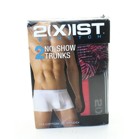 - Printed & Solid 2 Pack No Show Trunks Men Boxer Brief XL