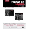 thumbnail image 2 of Juego 22 Llaves Combinadas Urrea Matraca Métrica Herramienta 1202MCM, 2 of 2