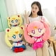 thumbnail image 2 of Peluche de Sailor Moon de 25 cm, diseño de gato y luna, con forma de liebre y luna, de Kawaii, para niña, regalo para decoración del hogar y el dormitorio, 2 of 5