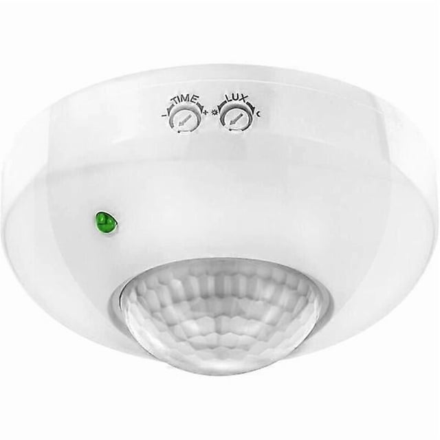 Infrared Motion Sensor Indoor Ceiling Mount Light Control 360° 6m Range Light Sensor White