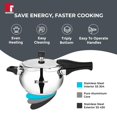 thumbnail image 2 of Pura Silver Stainless Steel Pressure Cooker With Outer Lid, 5.5 Liters - Belly Shape Or Handi Cooker, Triply Bottom, Induction Base, Gas Ready, 2 of 4