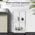 thumbnail image 3 of Corner Shelf Stand, Multi Tier Corner Bathroom Counter Organizer Large Capacity Bathroom Shelf Stable Structure Corner Bookshelf for Home Bathroom, 3 of 7