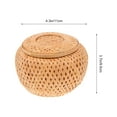 thumbnail image 3 of Miangastore 1pc Tea Can Bamboo Woven Tea Can Candy Container Snack Holder for Home (Khaki), 3 of 8