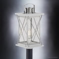 thumbnail image 3 of Luxury Colonial Outdoor Post Light, 20''H x 9''W, with Tudor Style Elements, French Country Design, Stainless Steel Finish and Shatterproof Glass, UHP1220, 3 of 6