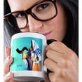 thumbnail image 2 of 3drose, Image of Shofar Being Blown for New Year 5779, 15oz Two-tone Black Mug, 2 of 6