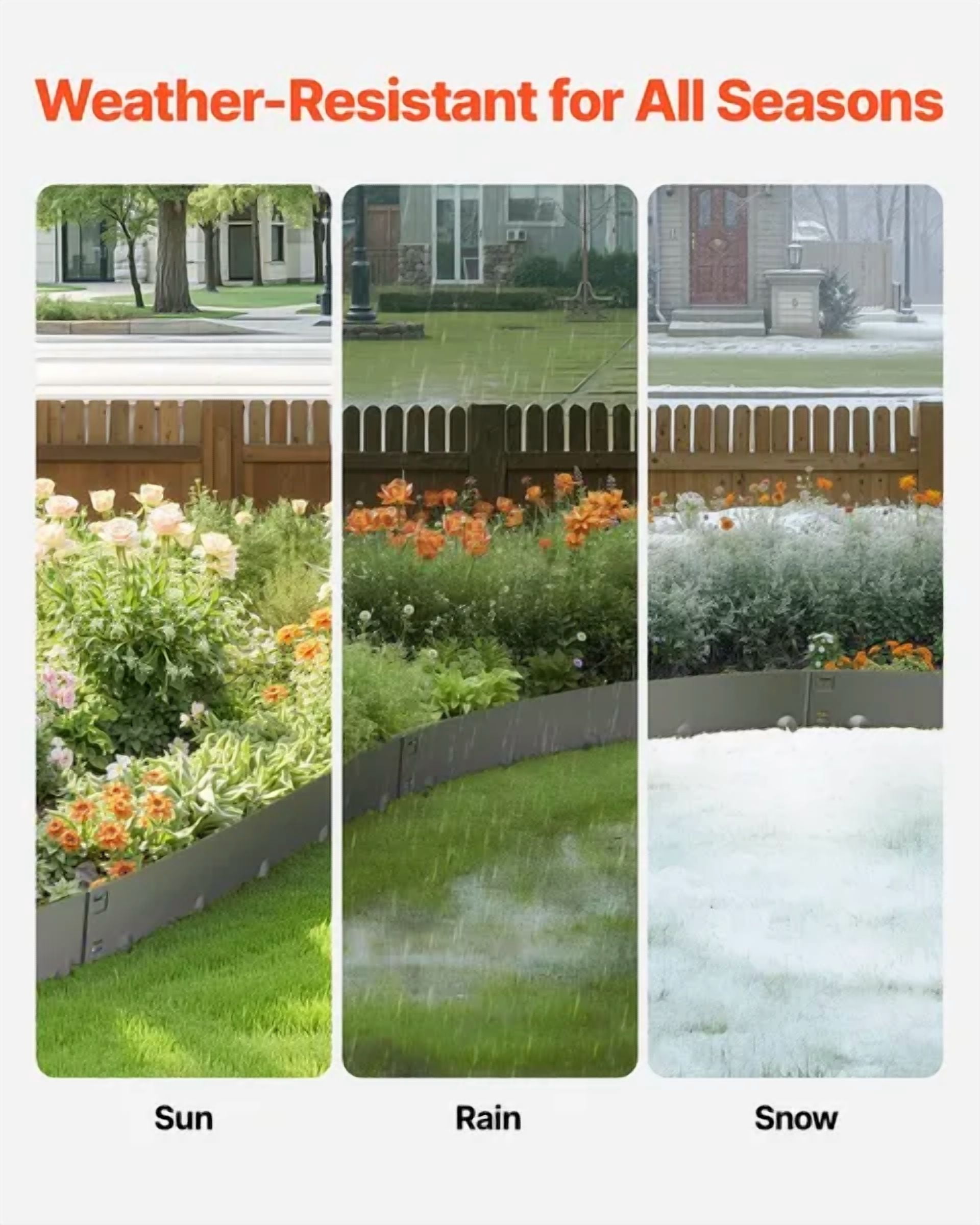 Rust-Resistant Steel Landscape Edging 5-Pack,39x4 Inches,Dark Gray Garden Border for Durable Lawn and Flower Bed Design