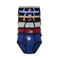 thumbnail image 2 of Boy's 100% Cotton Color Band Briefs Multi Color/Comic Pattern, M, 3-Pack, 2 of 2