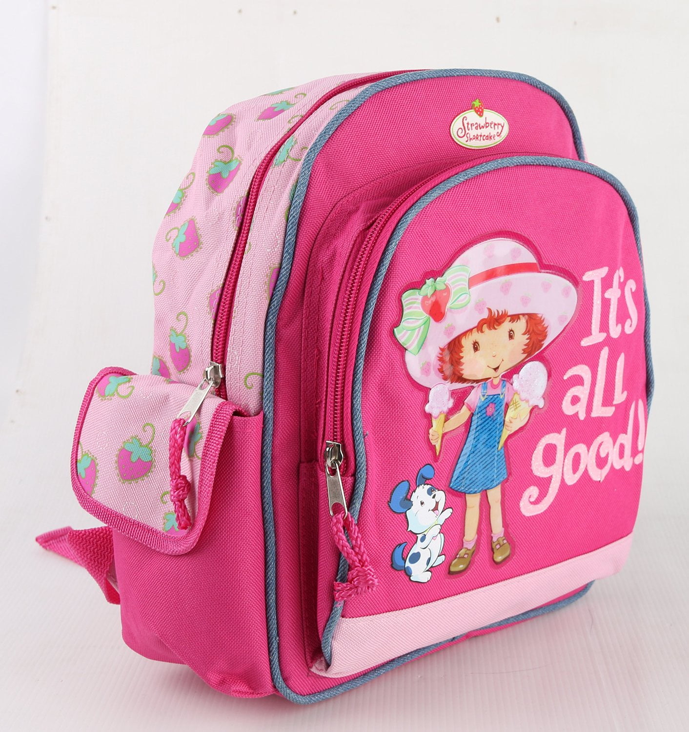 Small Backpack - Strawberry Shortcake - w/Water Bottle 12" New 333192