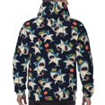 thumbnail image 7 of Wukai Cartoon Sharks Print Men Hoodies Fleece Sweatshirts Long Sleeve Sweaters Pullover Fall Outfits Winter Clothes-Large, 7 of 7