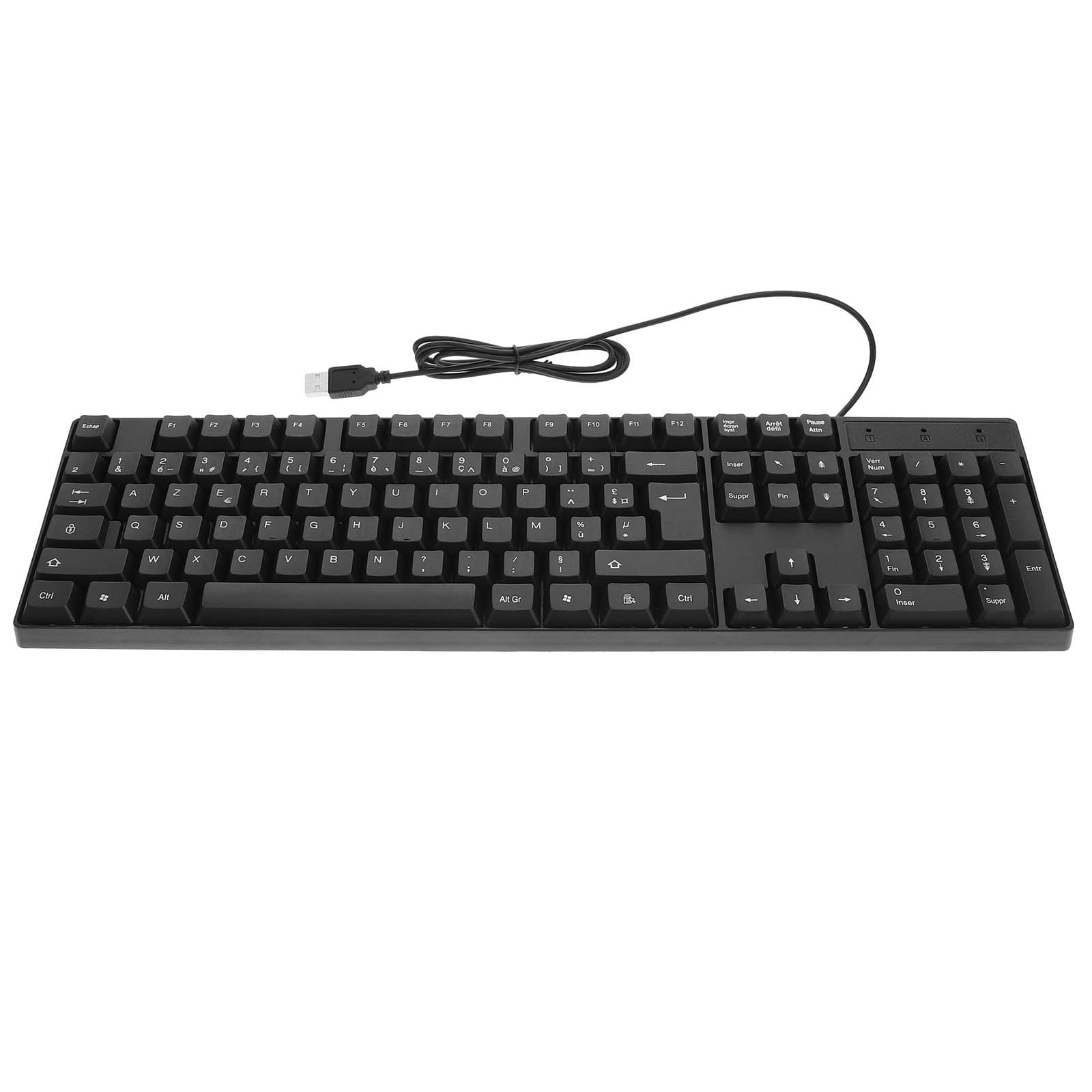 LIFKOME Wired USB Keyboard Full Size with Built in Number Pad Comfortable for Work