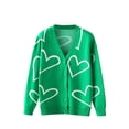 thumbnail image 1 of Pisexur Veste pour Femmes, Cardigans à devant Ouvert, Trenchs, Vestes d'Automne, Cardigan Décontracté pour Femmes à Imprimé Léopard, Col en V, Tricoté, à Boutons, à Manches Longues, Chandail, Haut, Manteau, Haut, 1 of 5
