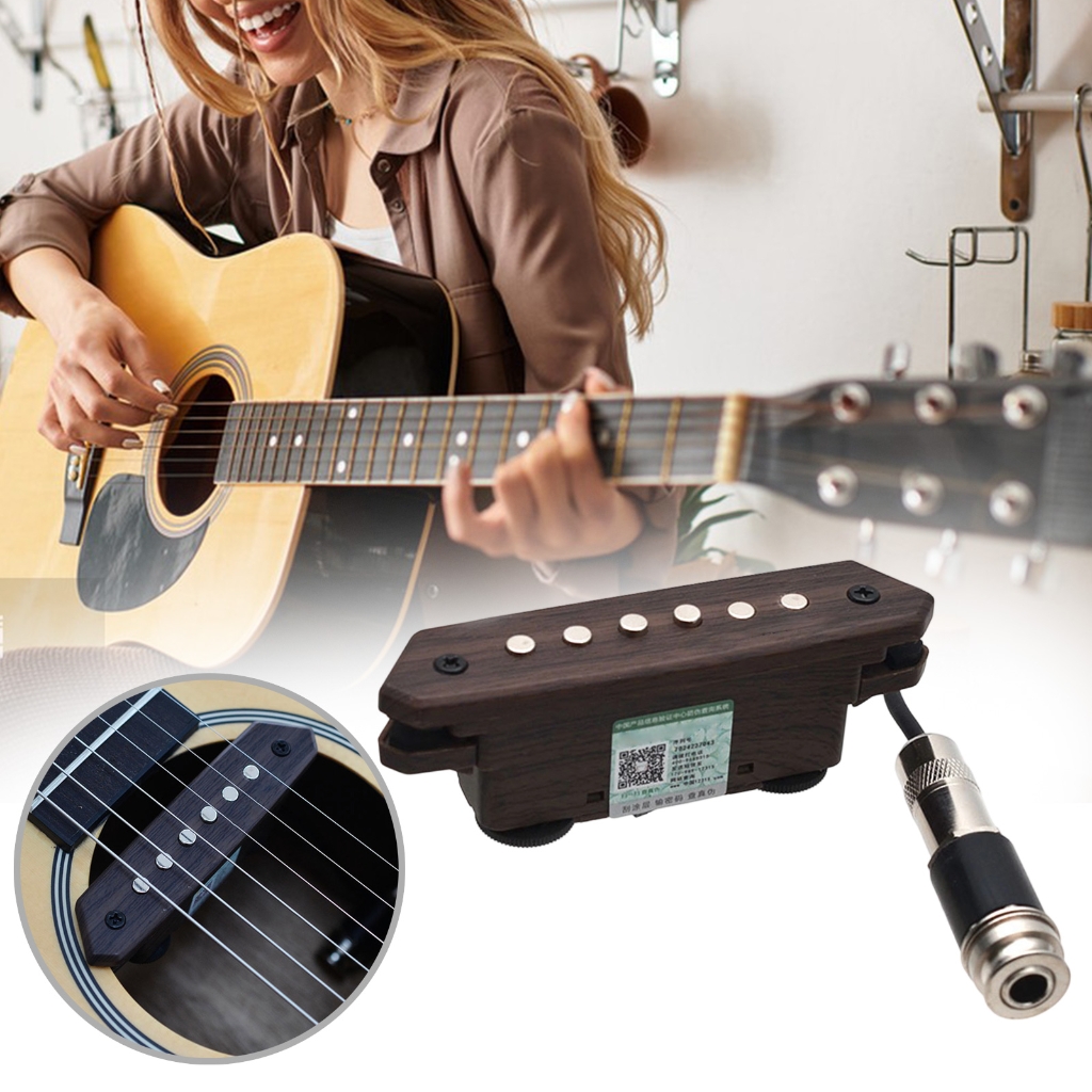 Zeiwohndc Acoustic Guitar Pickup Humbucker Sound Hole Magnetic Pickup Transducer