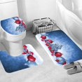 thumbnail image 1 of Fiudx Ofertas relámpago del día Juego de 3 alfombrillas antideslizantes para baño, cortina de ducha navideña, 1 of 3