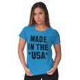 thumbnail image 4 of Made in the USA Patriotic Pride Stars Womens Slim Fit Graphic Tee Brisco Brands S, 4 of 5