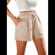 thumbnail image 2 of Pantalones Cortos de para Mujer, Informales, de Verano, de Cintura Alta, con Pierna y Cordón Ajustable, para Playa, Cómodos y A . Caqui M, 2 of 7