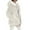 Beige, variant on Yucgh Women's Fashion Fuzzy Solid Color Zippered Pocket Hooded Long Sleeve Loose Warm Jacket, Soft and Plush Outerwear for Cold Weather, Casual Style,L
