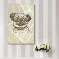 thumbnail image 2 of wall26 Creative Animal Figure on Vintage Paper Canvas Wall Art - A Pug Wearing Glasses - Giclee Print Gallery Wrap Modern Home Art Ready to Hang - 24x36 inches, 2 of 4
