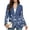 Blue Daisy, variant on FOR U DESIGNS Green Leaves Print Womens Blazer Business Casual Suit Jackets Lightweight Long Sleeve Suit Jacket, Lapel Collar Button, Open Front, Comfortable Lined, Office Work Clothes