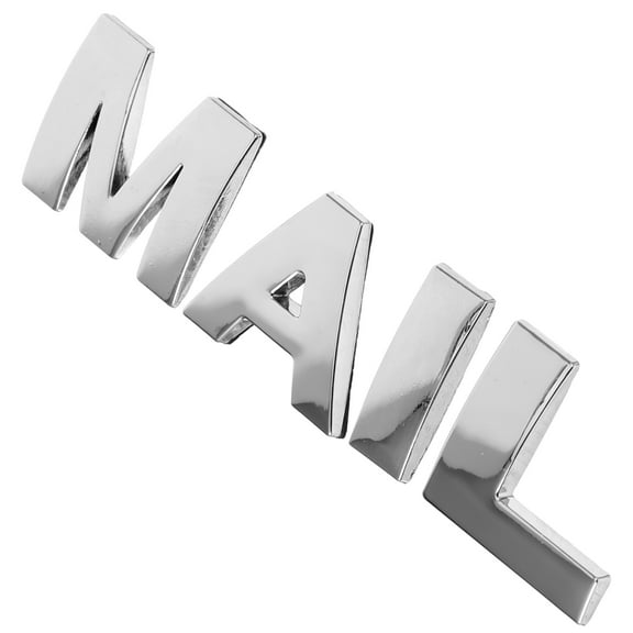 IBASETOY 4Pcs Letters for Mailbox Small Metal Letters Adhesive Installation Silver