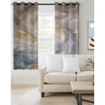thumbnail image 2 of Yellow Grey Ombre Blackout Curtains 84 Inches Long for Bedroom, Modern Marble Ink Painting Abstract Thermal Insulated Room Darkening Black Out Window Curtain Panels Grommet Drapes for Living Room, 2 of 8