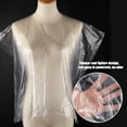 thumbnail image 3 of Cheers.US 50Pcs Transparent Disposable Salon Cape Waterproof Hair Dye Cutting Coloring Apron Shawl Barber Shampoo Cape, 3 of 7
