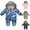 #01-Blue, variant on Baby Vintage Hooded Snowsuit Romper Fleece Lined Outwear Winter Warm Onesie Jumpsuit Infant Toddler Boys Kids Jackets Pink 3-4 Years