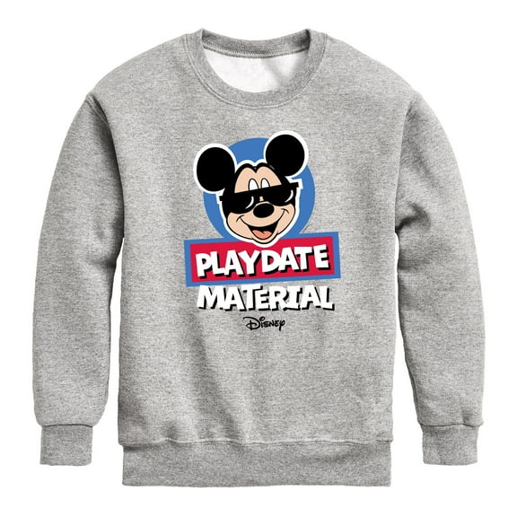 Mickey & Friends - Playdate Material - Toddler And Youth Crewneck Fleece Sweatshirt