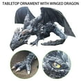 thumbnail image 4 of Yucurem Dragon Statue Garden Reison Dragon Sculpture Vintage Flying Combat Dragon (A), 4 of 8
