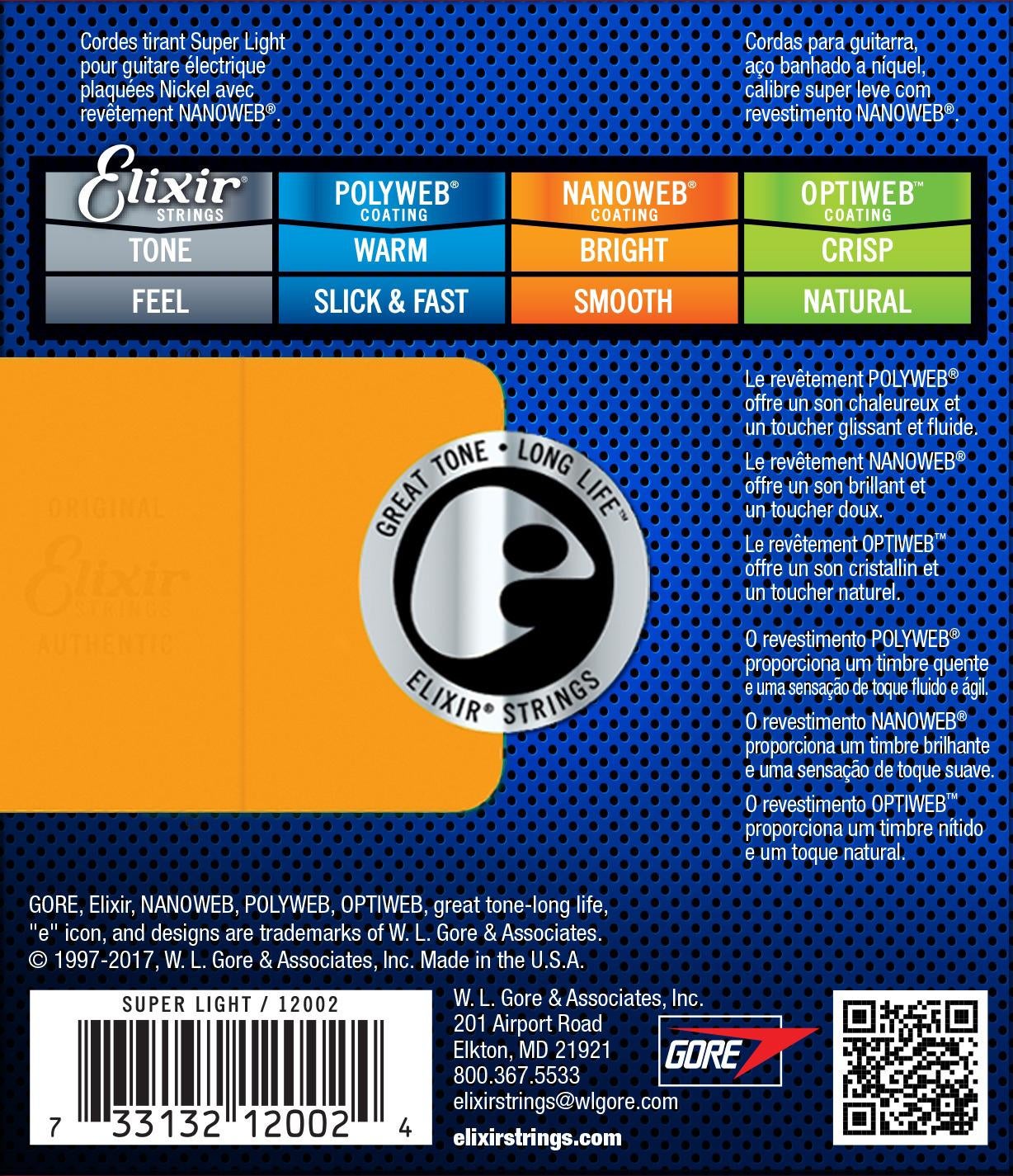 Elixir 12002 Nickel Plated Steel Electric Guitar Strings with NANOWEB, Super Light 9-42