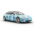 thumbnail image 6 of Rwraps Blue Abstract Jazz Doodle Matte Vinyl Film Wrap 59in x 23ft Vinyl Vehicle Car Film Sheet Roll, 6 of 9