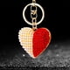 thumbnail image 5 of Llavero de corazón melocotón | Colgante de regalo de San Valentín | Lindo Charm de Hierro para Mochila, Bolso de Hombro, Teléfono | Accesorio decorativo | Rojo Azul Rosa Blanco | 9x4cm | 1 paquete, 5 of 6