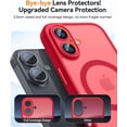 thumbnail image 4 of Magnetic Case for iPhone 16 Pro Max with Full Camera Protection [Compatible with Magsafe] [Translucent Matte] Protective Phone Case, Hot Pink,Red, 4 of 5
