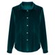 thumbnail image 2 of Karight Women's Dressy Button Down Velvet Blouse Tops Elegant Ladies Lapel Business Casual Tops Long Sleeve Party Shirts, 2 of 4