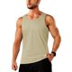 thumbnail image 1 of Camiseta sin mangas TACVASEN de algodón para gimnasio, sin mangas, color caqui, para hombre, 1 of 6