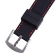 thumbnail image 3 of 26mm Waterproof Durable Silicone Watch Strap with Black and Red String 2pcs Replacement Band, 3 of 7