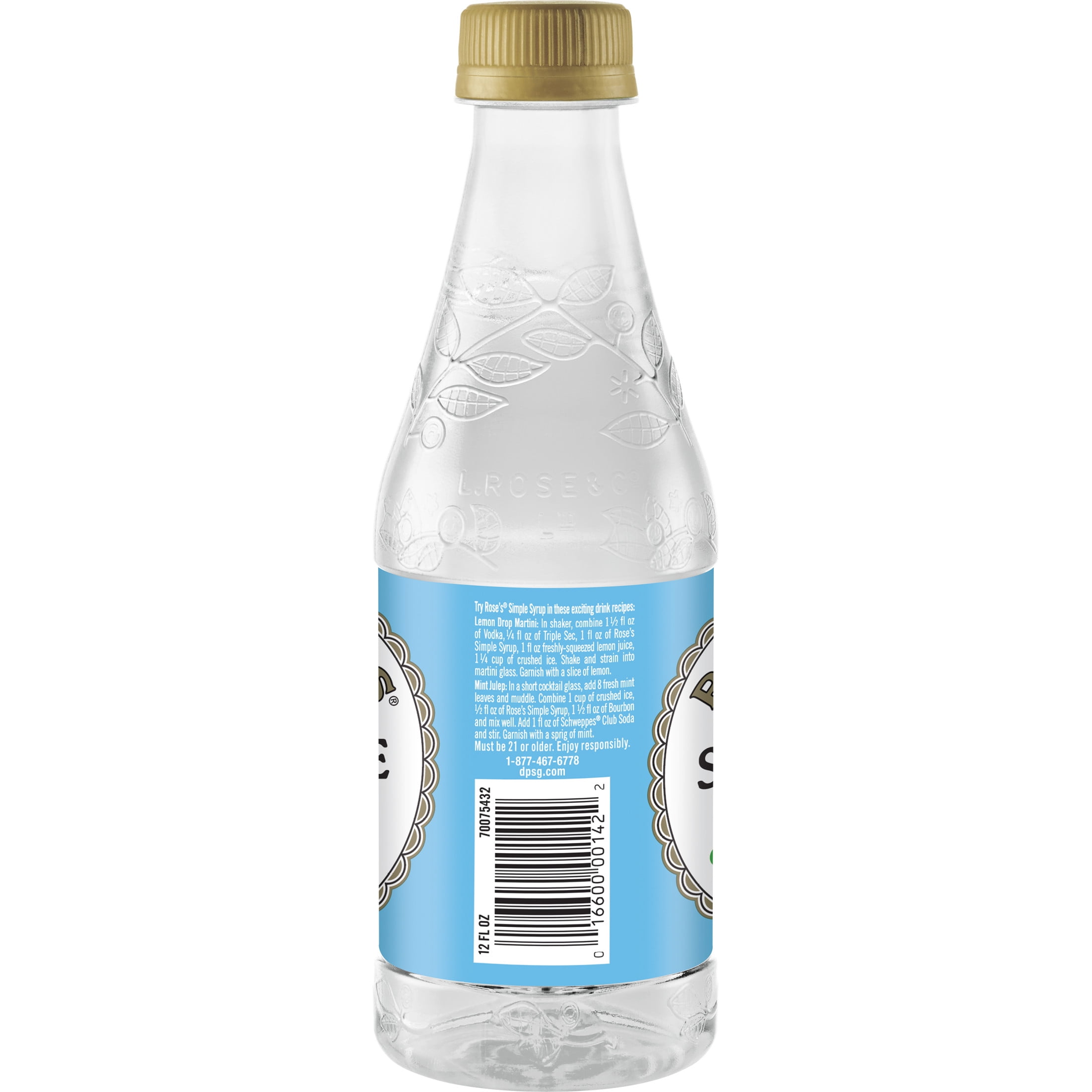 Rose's Simple Syrup Mixer, 12 fl oz, Bottle