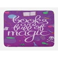 thumbnail image 1 of Book Bath Mat, Books Are Full of Magic Wording Printed on Purple Background with Objects of a Witch, Plush Bathroom Decor Mat with Non Slip Backing, 29.5" X 17.5", Multicolor, by Ambesonne, 1 of 2