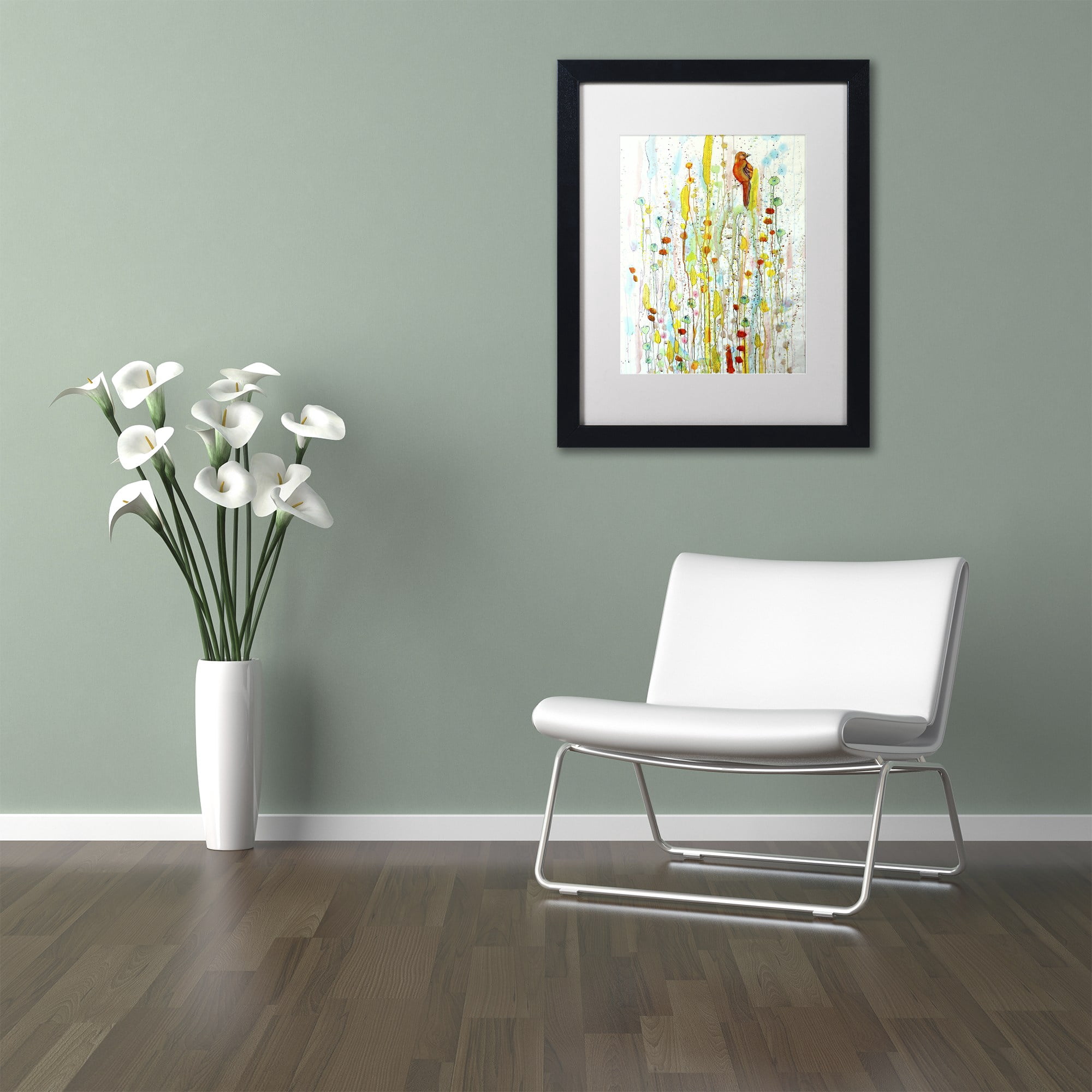 Sylvie Demers 'Pause' Matted Framed Art