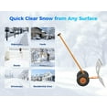 thumbnail image 3 of Pelle à Neige Robuste de 29 Pouces avec Roues – Lame en Acier Inclinée, Poignée Ergonomique Réglable à 5 Niveaux, Pousse-Neige Efficace pour Allée, Trottoir, Porte, 3 of 8